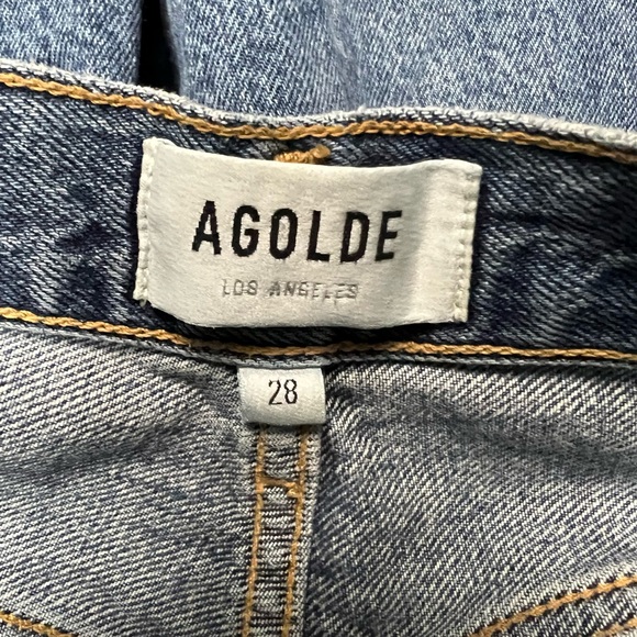Agolde Light Blue Straight Jeans Size 28 - Picture 2 of 10